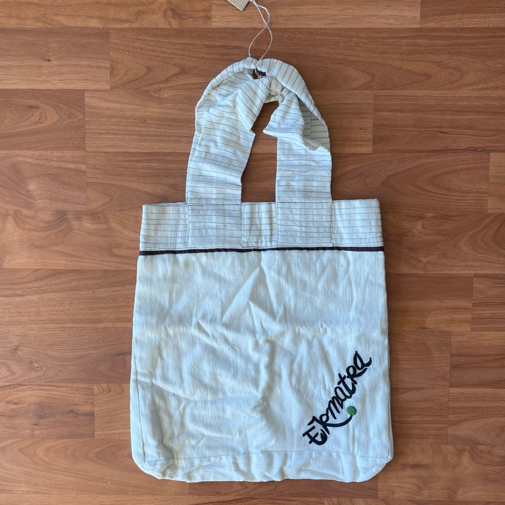 Handspun cotton tote bag